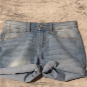 Low rise jean shorts